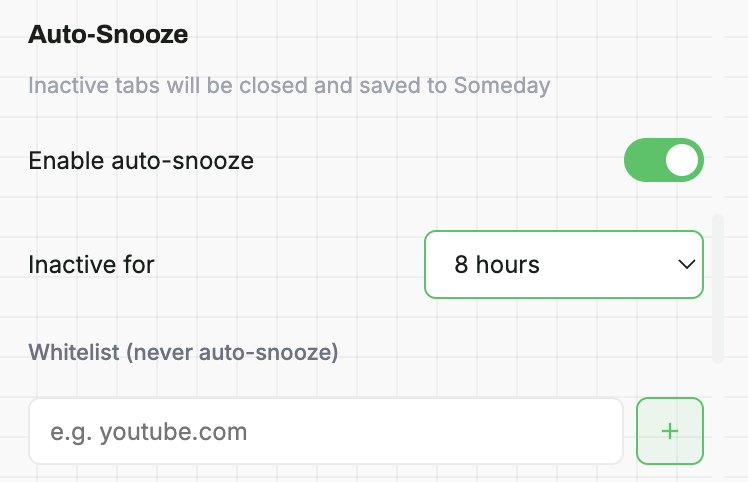 Auto-Snooze settings